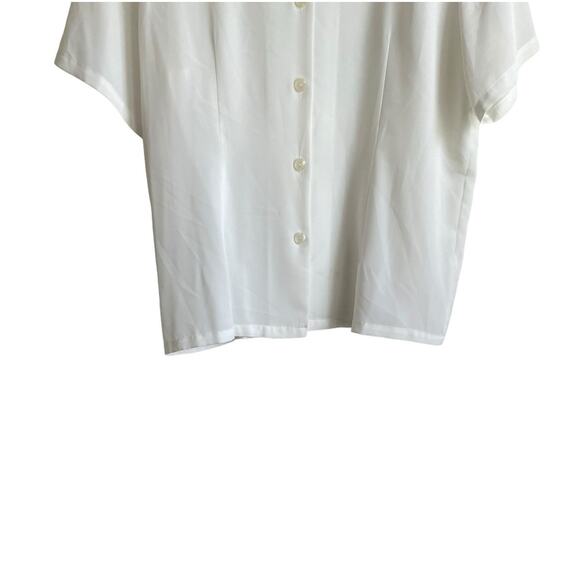 Vintage‎ Bryn Connelly Women Top 12 Ivory Embroider Collar Sheer Romantic Dainty - Picture 6 of 10